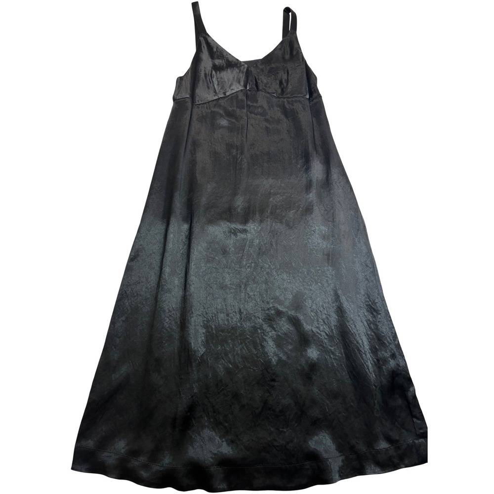 Bellerose Vanessa Sleeveless Slip Dress Women's Black Excellent Satiny Maxi Sz 2